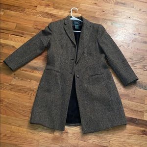 Polo tweed trench coat, petite
